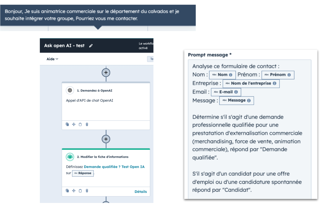 Fonction "ask open AI"