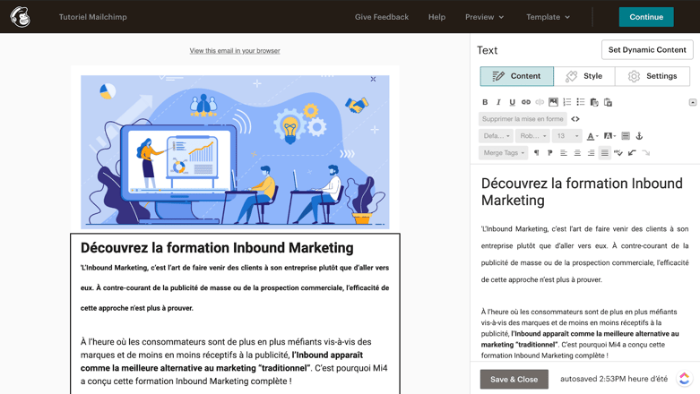 personnalisation mail mailchimp