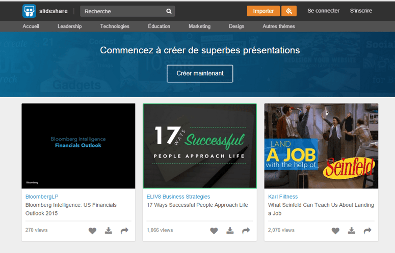 SlideShare : Générer du trafic