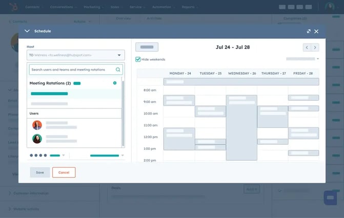 Sales Hub Meeting Scheduling