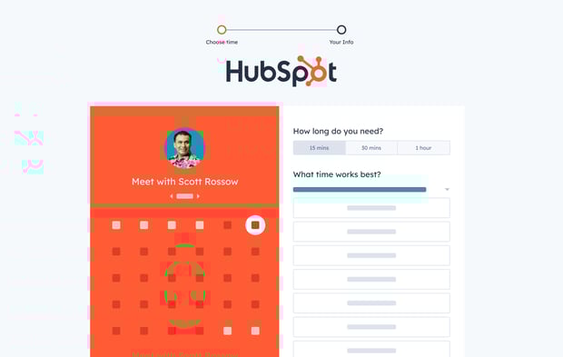 Sales Hub_Meeting Scheduling Page